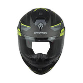 Casco Spartan Draken S Sun Ray Negro Amarillo